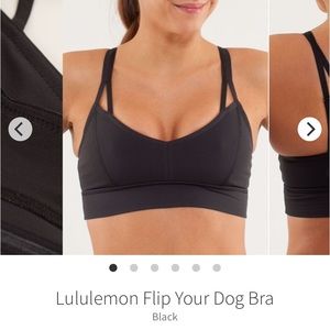 Lululemon Flip Your Dog Bra All Black Size 4